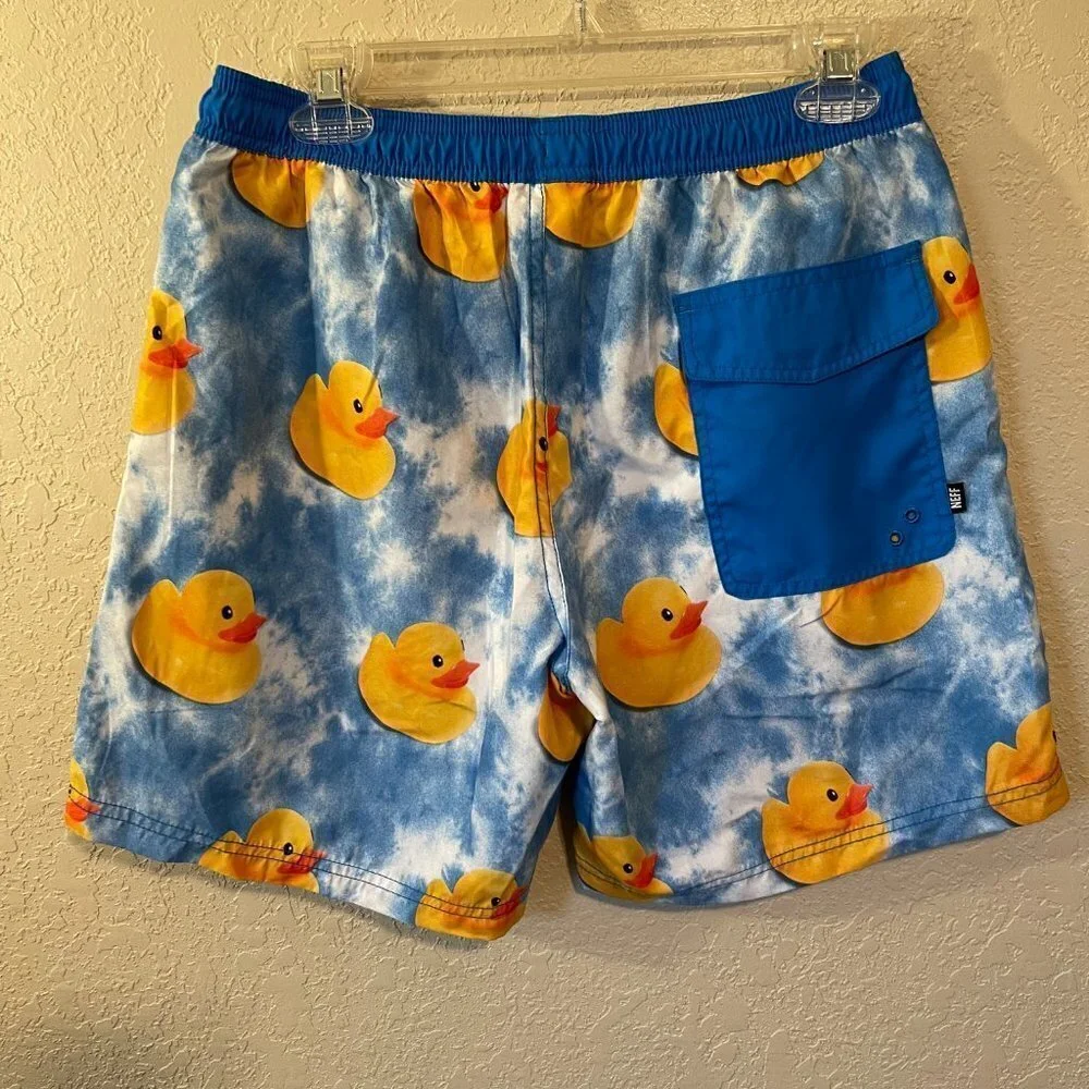 Men's NEFF Rubber Ducky Swimshorts - Picture 3 of 3